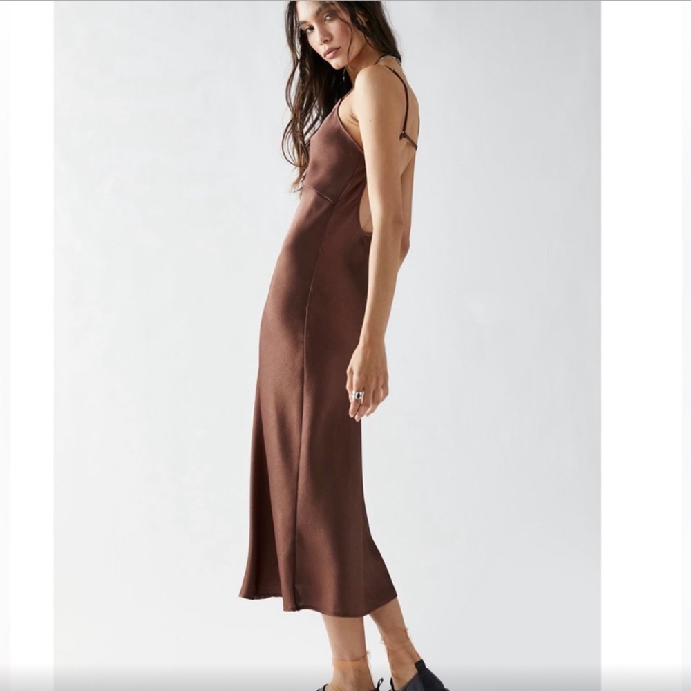 Free People simply biased, slip midi dress